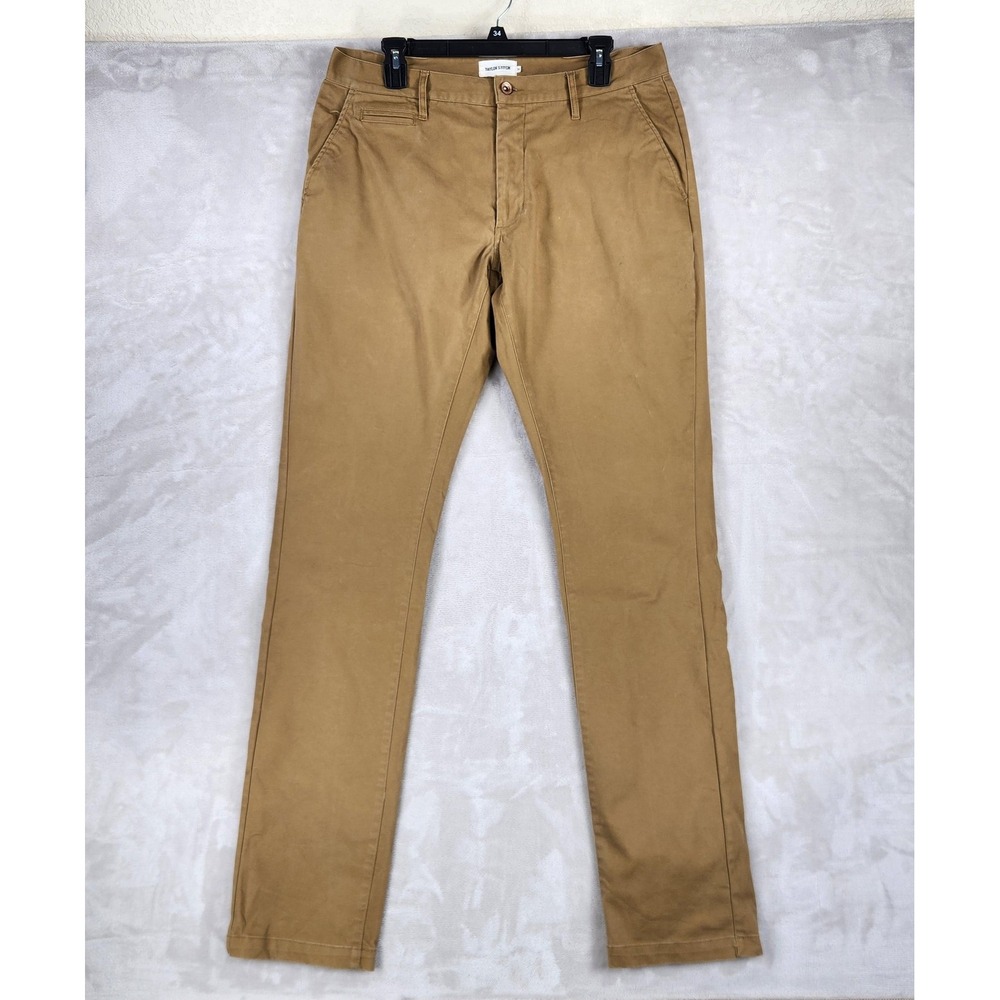 Taylor Stitch Pants Mens 34x32 Brown Slim Fit Organic Cotton Stretch Chino
